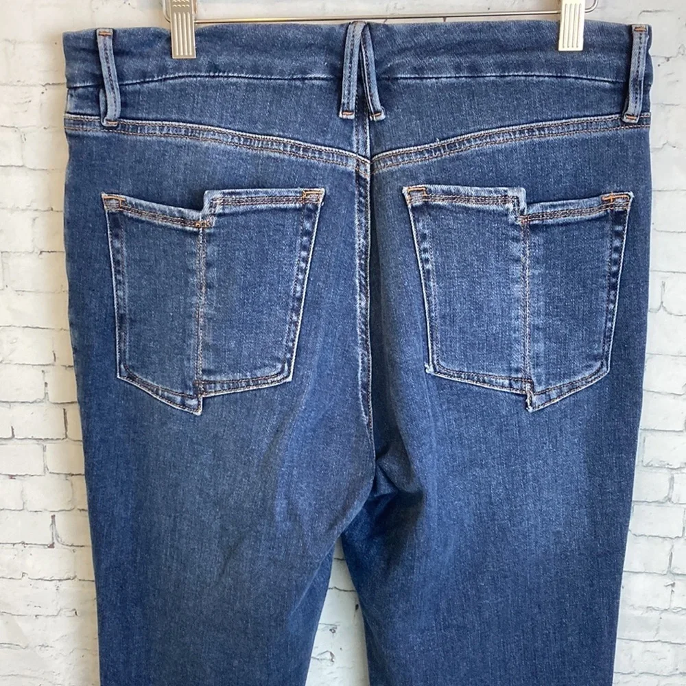 Good American Good Legs Flare Split Pocket Jeans Size 12/31 Elevated Basic Flare - Picture 12 of 15